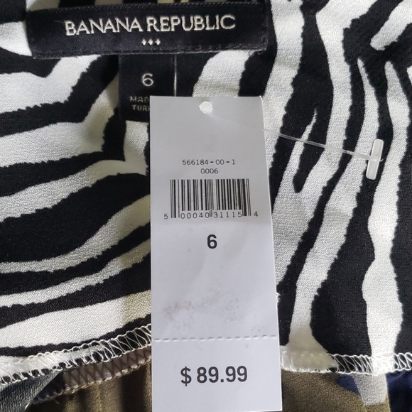 Banana Republic Summer Zebra Print dress size 8 - Picture 14 of 14